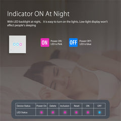 NEO NAS-SC03W Wireless WiFi EU Smart Light Control Switch 3Gang, 3 Gang
