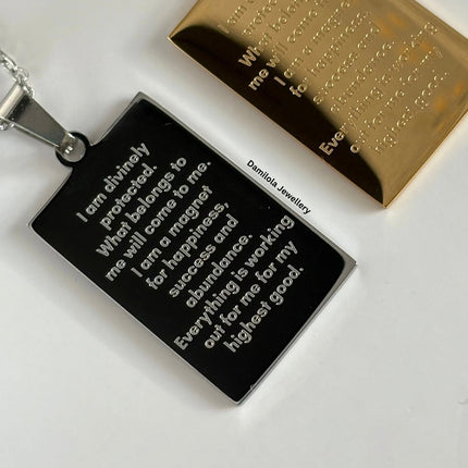 ‘I AM’ Protection&Manifestation Necklace - Gold/Silver - Double Sided