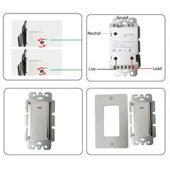 120 Type WiFi Smart Wall Touch Switch, US Plug