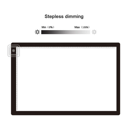 23W 12V LED Three Level of Brightness Dimmable A2 Acrylic Copy Boards Anime Sketch Drawing Sketchpad, EU Plug, EU Plug