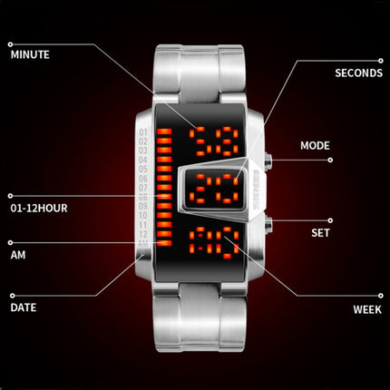 SKMEI 1179 Multifunctional Men Outdoor Sports Noctilucent Waterproof LED Digital Watch