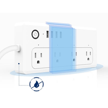 XS-A24 WiFi Smart Power Plug Socket Wireless Remote Control Timer Power Switch with USB Port, Compatible with Alexa and Google Home, Support iOS and Android, US Plug