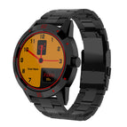 Stainless Steel Watch Strap/Black / Black