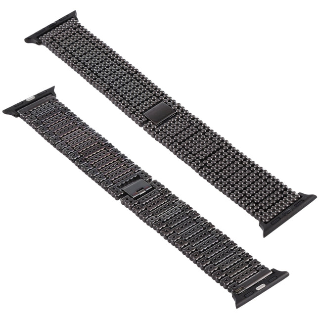 For Apple Watch Series 7 41mm / 6 & SE & 5 & 4 40mm / 3 & 2 & 1 38mm Nine Beads Stainless Steel Wrist Strap Watch Band, For Apple Watch Series 7 41mm / 6 & SE & 5 & 4 40mm / 3 & 2 & 1 38mm