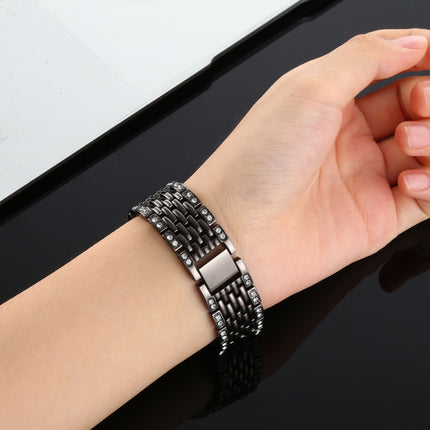 For Fitbit Charge 3 Diamond-studded Stainless Steel  Watch Band