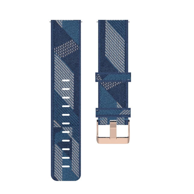 18mm Stripe Weave Nylon Wrist Strap Watch Band for Xiaomi Mi Watch, Garmin Vivomove 3s / Vivoactive 4s