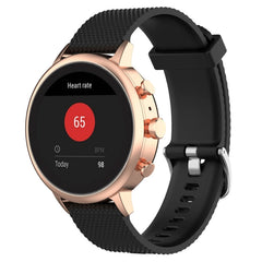 18mm Texture Silicone Wrist Strap Watch Band for Fossil Female Sport / Charter HR / Gen 4 Q Venture HR