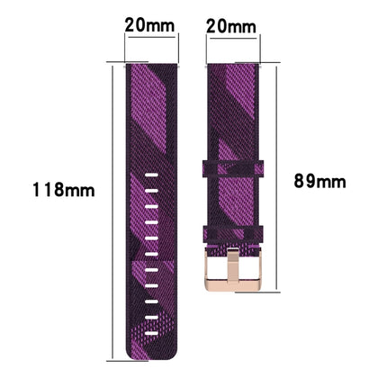 20mm Stripe Weave Nylon Wrist Strap Watch Band for Huami Amazfit GTR 42mm / GTS / BIP / BIP Lite