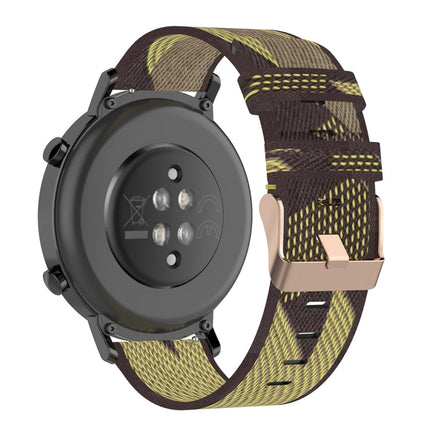 20mm Stripe Weave Nylon Wrist Strap Watch Band for Huawei GT 2 42mm / Honor Magic Watch 2 42mm
