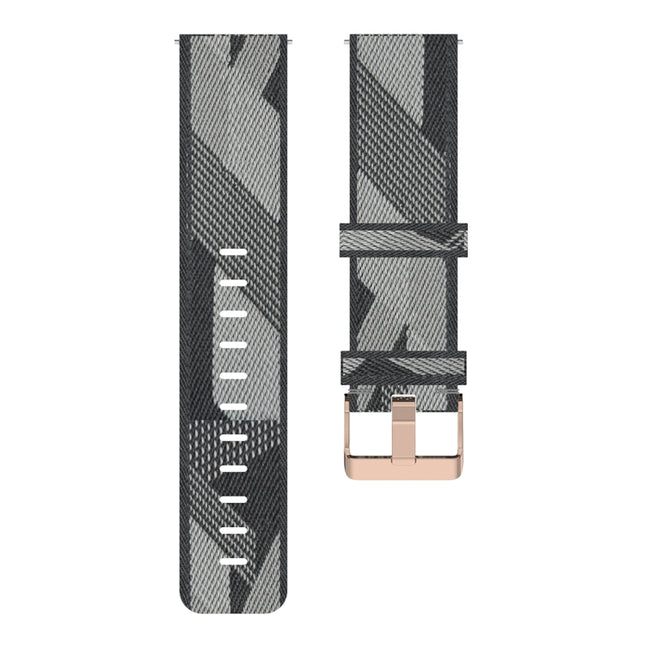 20mm Stripe Weave Nylon Wrist Strap Watch Band for Galaxy Watch 42mm, Galaxy Active / Active 2, Gear Sport, S2 Classic