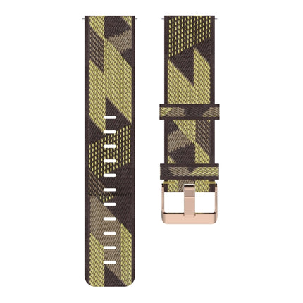 22mm Stripe Weave Nylon Wrist Strap Watch Band for Fossil Hybrid Smartwatch HR, Male Gen 4 Explorist HR & Sport