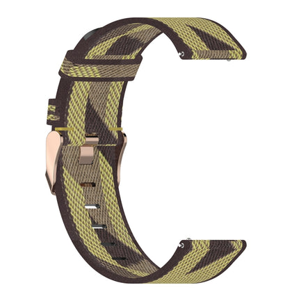 22mm Stripe Weave Nylon Wrist Strap Watch Band for Fossil Hybrid Smartwatch HR, Male Gen 4 Explorist HR & Sport