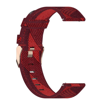 22mm Stripe Weave Nylon Wrist Strap Watch Band for Huawei GT / GT2 46mm, Honor Magic Watch 2 46mm / Magic