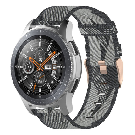 22mm Stripe Weave Nylon Wrist Strap Watch Band for Galaxy Watch 46mm / Gear S3