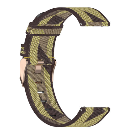 22mm Stripe Weave Nylon Wrist Strap Watch Band for Xiaomi Mi Watch Color, Garmin Vivoactive 4