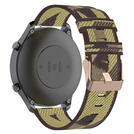 22mm Stripe Weave Nylon Wrist Strap Watch Band for Xiaomi Mi Watch Color, Garmin Vivoactive 4