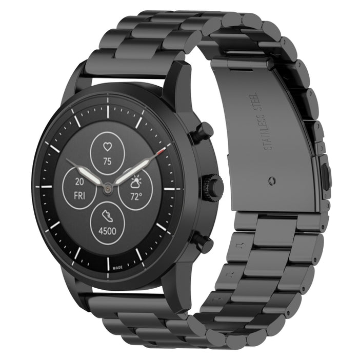 22mm Steel Wrist Strap Watch Band for Fossil Hybrid Smartwatch HR, Male Gen 4 Explorist HR / Male Sport