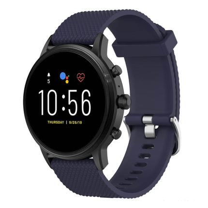 22mm Texture Silicone Wrist Strap Watch Band for Fossil Gen 5 Carlyle, Gen 5 Julianna, Gen 5 Garrett, Gen 5 Carlyle HR