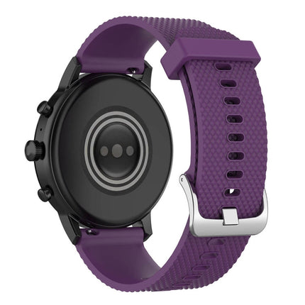 22mm Texture Silicone Wrist Strap Watch Band for Fossil Gen 5 Carlyle, Gen 5 Julianna, Gen 5 Garrett, Gen 5 Carlyle HR