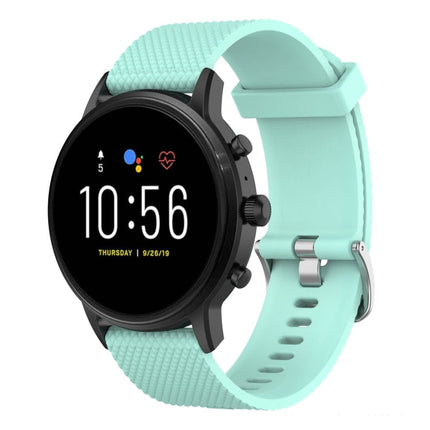 22mm Texture Silicone Wrist Strap Watch Band for Fossil Gen 5 Carlyle, Gen 5 Julianna, Gen 5 Garrett, Gen 5 Carlyle HR