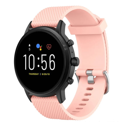 22mm Texture Silicone Wrist Strap Watch Band for Fossil Gen 5 Carlyle, Gen 5 Julianna, Gen 5 Garrett, Gen 5 Carlyle HR