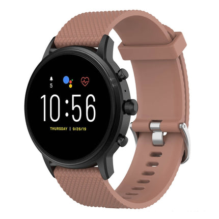 22mm Texture Silicone Wrist Strap Watch Band for Fossil Gen 5 Carlyle, Gen 5 Julianna, Gen 5 Garrett, Gen 5 Carlyle HR