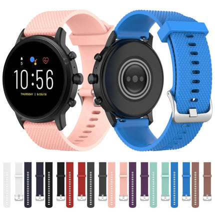 22mm Texture Silicone Wrist Strap Watch Band for Fossil Gen 5 Carlyle, Gen 5 Julianna, Gen 5 Garrett, Gen 5 Carlyle HR