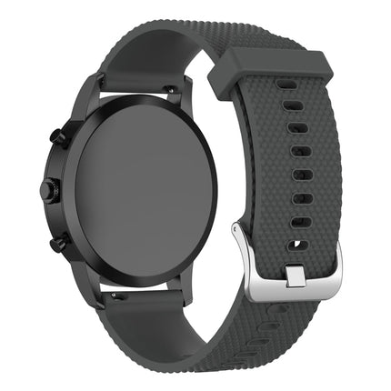22mm Texture Silicone Wrist Strap Watch Band for Fossil Hybrid Smartwatch HR, Male Gen 4 Explorist HR, Male Sport