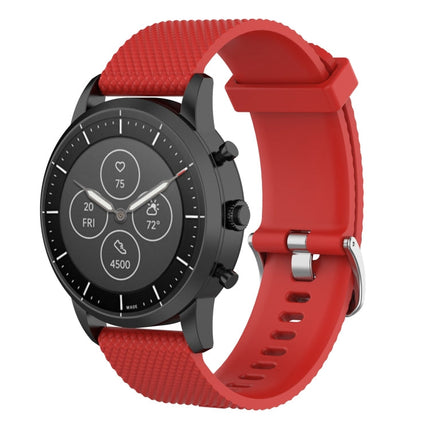 22mm Texture Silicone Wrist Strap Watch Band for Fossil Hybrid Smartwatch HR, Male Gen 4 Explorist HR, Male Sport
