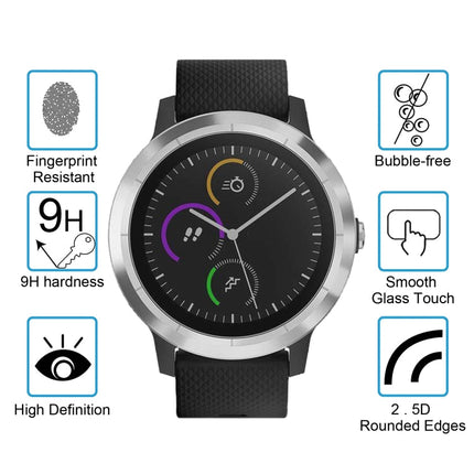 ENKAY Hat-Prince for Garmin vivoactive 3 Smart Watch 0.2mm 9H Surface Hardness 2.15D Explosion-proof Tempered Glass Screen Film