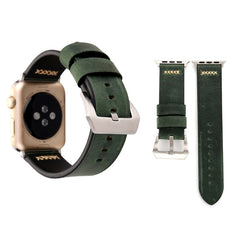 For Apple Watch Series 3 & 2 & 1 38mm Retro XX Line Pattern Genuine Leather Wrist Watch Band, For 38mm