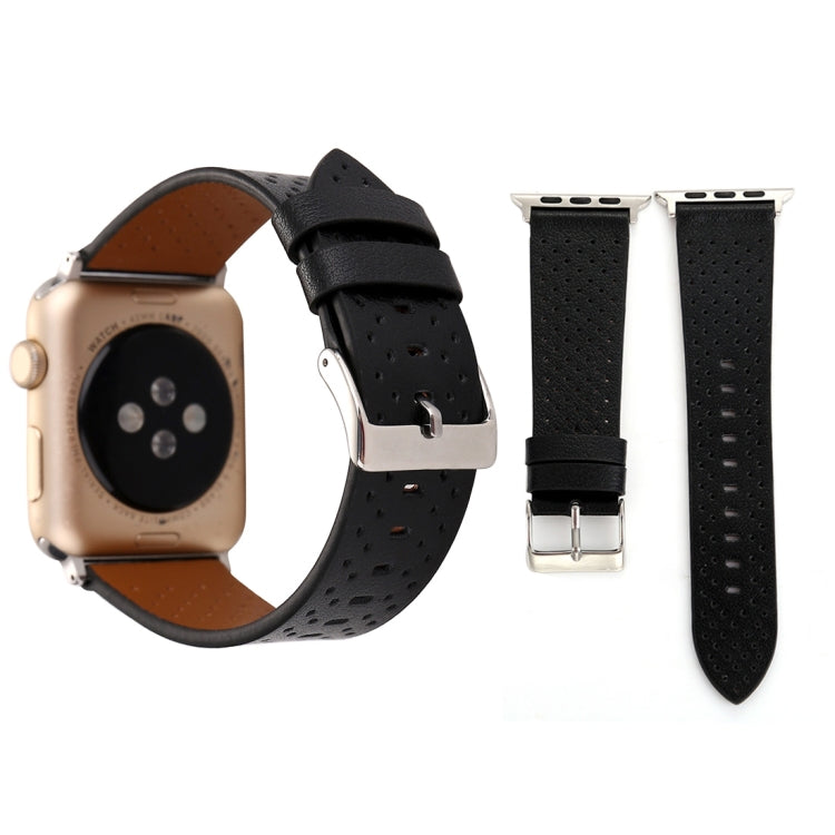 For Apple Watch Series 3 & 2 & 1 42mm Small Cave Genuine Leather Wrist Watch Band, For 42mm