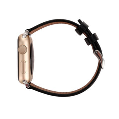 For Apple Watch Series 3 & 2 & 1 42mm Small Cave Genuine Leather Wrist Watch Band, For 42mm