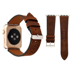 For Apple Watch Series 3 & 2 & 1 42mm Small Cave Genuine Leather Wrist Watch Band, For 42mm