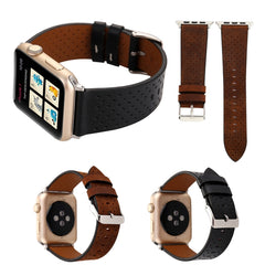 For Apple Watch Series 3 & 2 & 1 42mm Small Cave Genuine Leather Wrist Watch Band, For 42mm