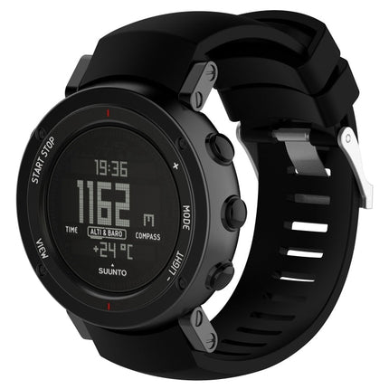 Silicone  Watch Band for SUUNTO Core ALU Black