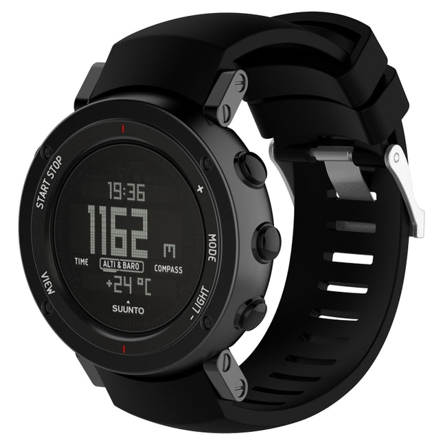Silicone  Watch Band for SUUNTO Core ALU Black