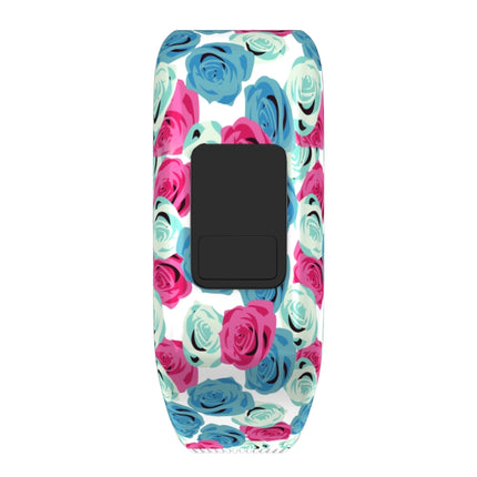 Colourful Feathers Pattern Silicone Sport Watch Band for Garmin Vivofit JR, Size: Large