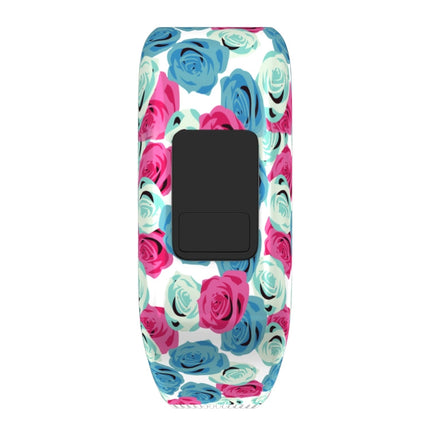 Colourful Feathers Pattern Silicone Sport Watch Band for Garmin Vivofit JR, Size: Small