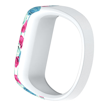 Colourful Feathers Pattern Silicone Sport Watch Band for Garmin Vivofit JR, Size: Small