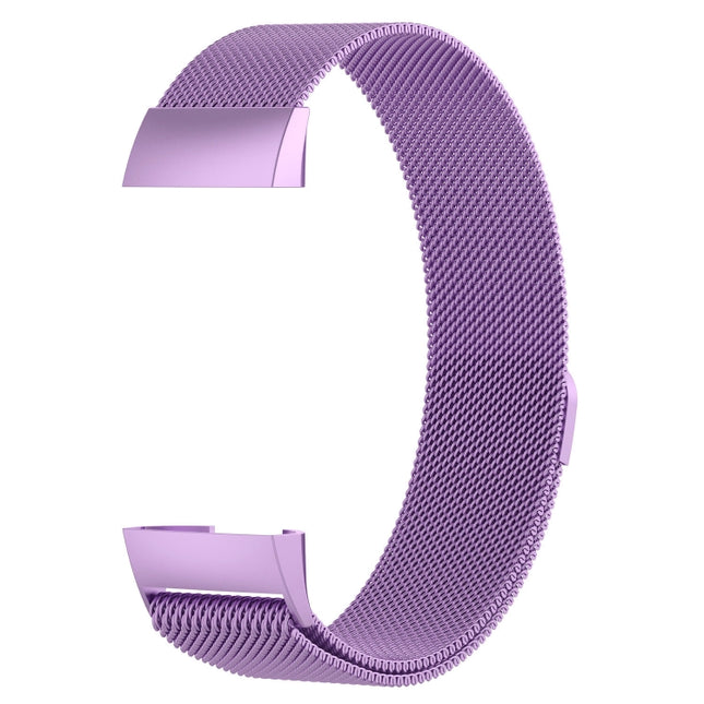 Stainless Steel Magnet Watch Band for FITBIT Charge 3, Size:Large, 217x18mm
