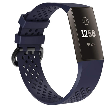 Square Hole Adjustable Sport Watch Band for FITBIT Charge 3