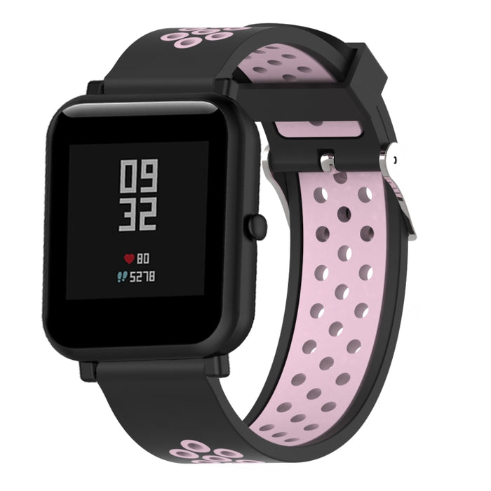 Double Colour Silicone Sport Watch Band for Xiaomi Huami Amazfit Bip Lite Version 20mm