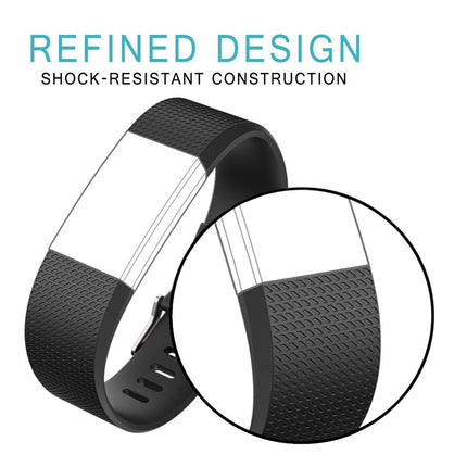 Square Pattern Adjustable Sport Watch Band for FITBIT Charge 2, Size: L, 12.5x8.5cm, L, Black, L, Light Pink, L, Coffee, L, Light Purple, L, Champagne Gold, L, Mint Green, L, Coral Red, L, Navy Blue, L, Dark Purple, L, Purple, L, Orange, L, Cyan, L, Pi...