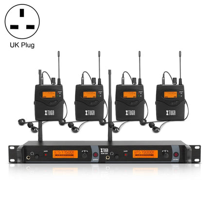 XTUGA IEM1200 Wireless Transmitter 4 Bodypack Stage Singer In-Ear Monitor System