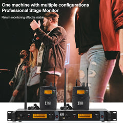 XTUGA IEM1200 Wireless Transmitter 8 Bodypack Stage Singer In-Ear Monitor System, Transmitter 8 Bodypack