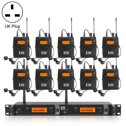 XTUGA IEM1200 Wireless Transmitter 10 Bodypack Stage Singer In-Ear Monitor System