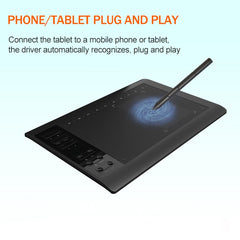 10Moons G10 Mobile Phone Tablet Computer Drawing Digital Screen with 8192 Passive Pen