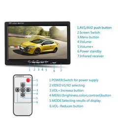 A1509 7 inch HD Car 12 IR Night Vision Rear View Backup Camera Rearview Monitor with 15m Cable, A1509