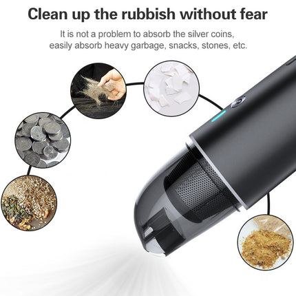 Car / Household Wireless Portable 90W Handheld Powerful Vacuum Cleaner, White, Navy Blue